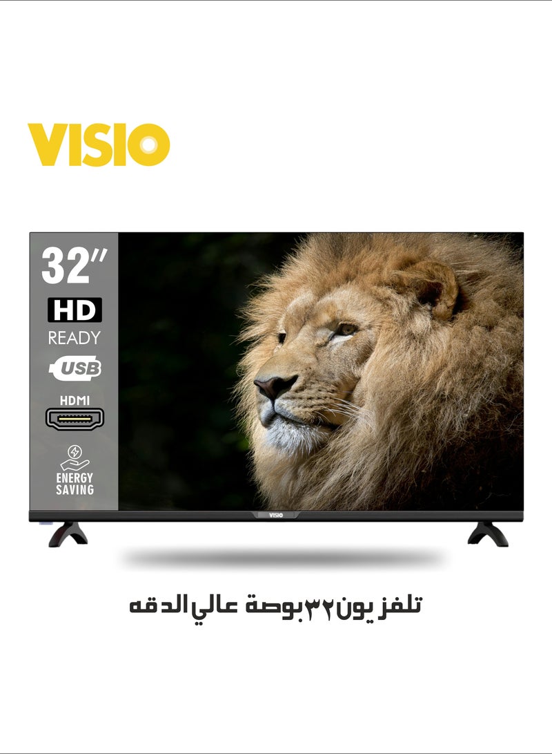 فيسيو تلفزيون فيزيو 32 بوصة عالي الوضوح، تصميم بدون إطار، يعمل كشاشة عرض مع منافذ HDMI وUSB - أسود [32VSSU3] - Image 1